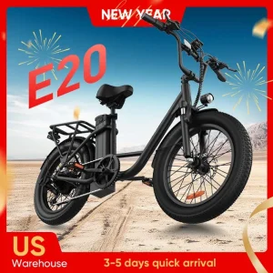 1000W E20 Electric Bike | 48V 13Ah Removable Battery,7-Speed E-Bike with Dual Disc Brake