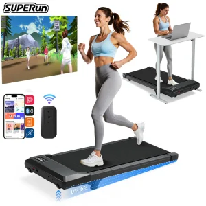 Foldable 6% Slope Under Desk Treadmills Remote Control LED Display