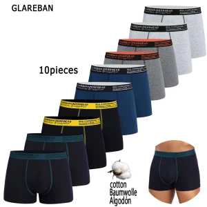 10pcs Pack Cotton Boxers Shorts Mens