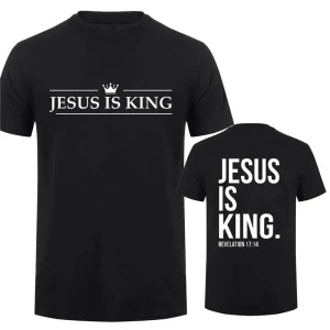 Jesus Is King Print T Shirt