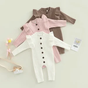 Knitted Long Sleeve Jumpsuit